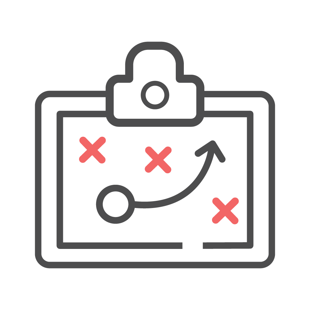 Icon of a clipboard with a "gameplay" on it